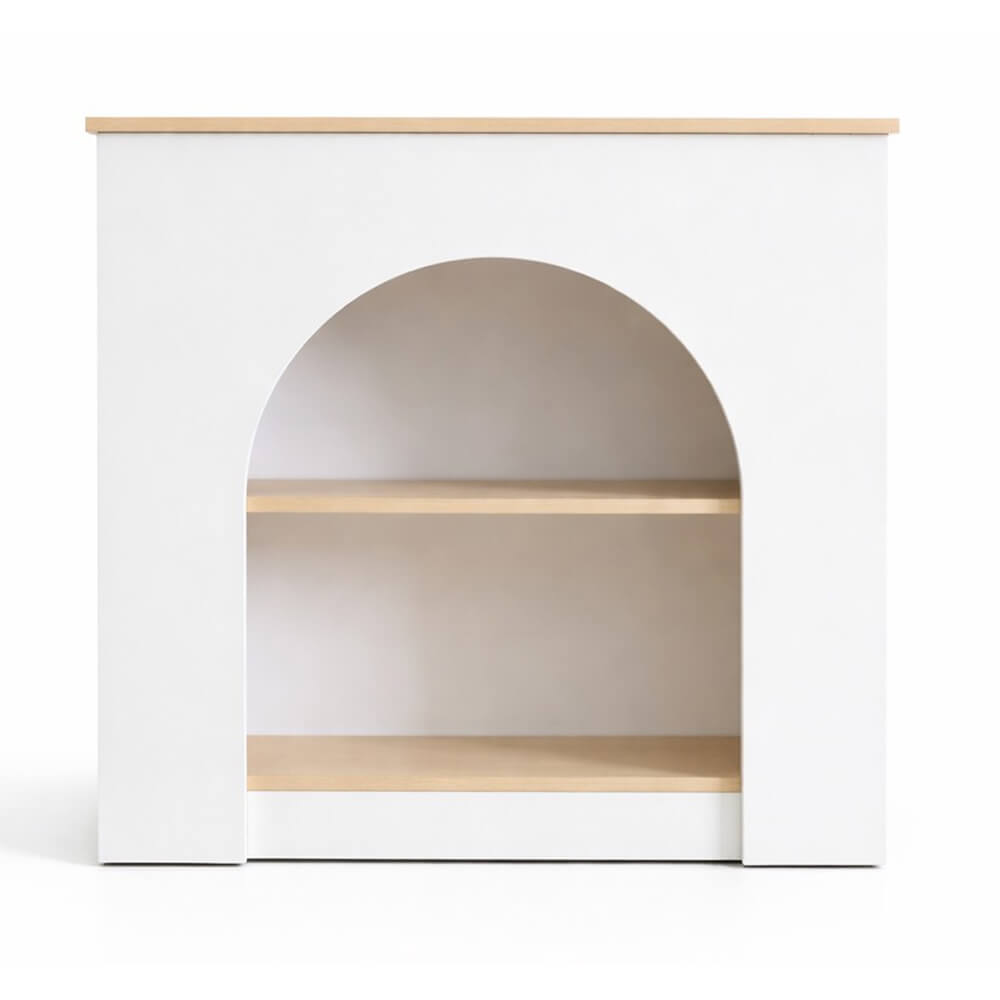 ตู้เตี้ย ดีไซน์เตาผิง PROSPACE FURNITURE รุ่น A ขนาด 80X25X80 ซม. สีขาว